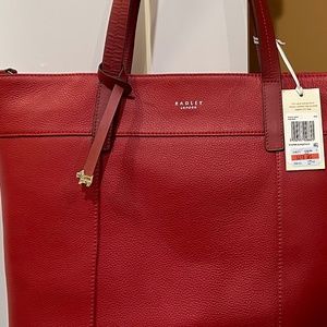 Radley London Red Leather Tote - NWT